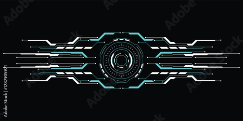 Sci-fi futuristic hud dashboard display virtual reality technology screen. User Interface set. Statistics, Data information infographic. Vector graphic