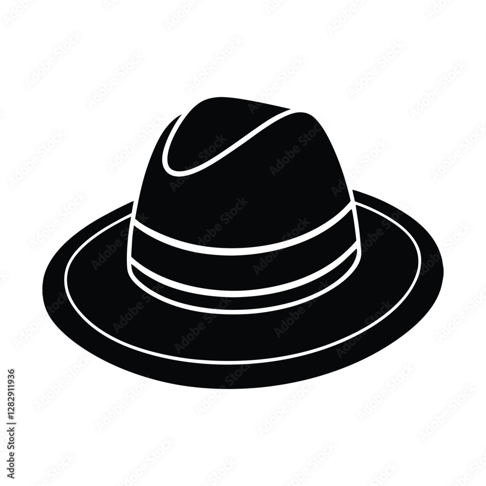 Stylish hat silhouette vector illustration, fashion headwear icon, classic cap design, elegant headgear symbol, minimalist hat logo for creative projects.
Stylish hat silhouette vector illustration, fashion headwear icon, classic cap design, elegant headgear symbol, minimalist hat logo for creative projects.