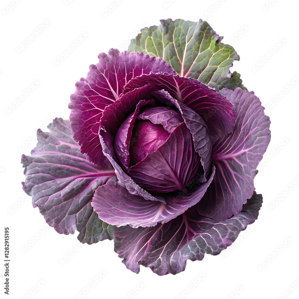 Obraz premium Stunning Purple Cabbage: Ornamental Kale Image