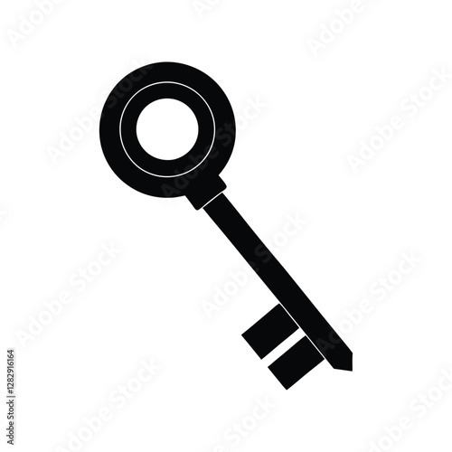 key, silhouette, vintage, vector, icon, antique, old, black, retro, iron, lock, unlock, design, access, locksmith, shape, isolated, graphic, clipart, element, security, door, tool, illustration, drawi