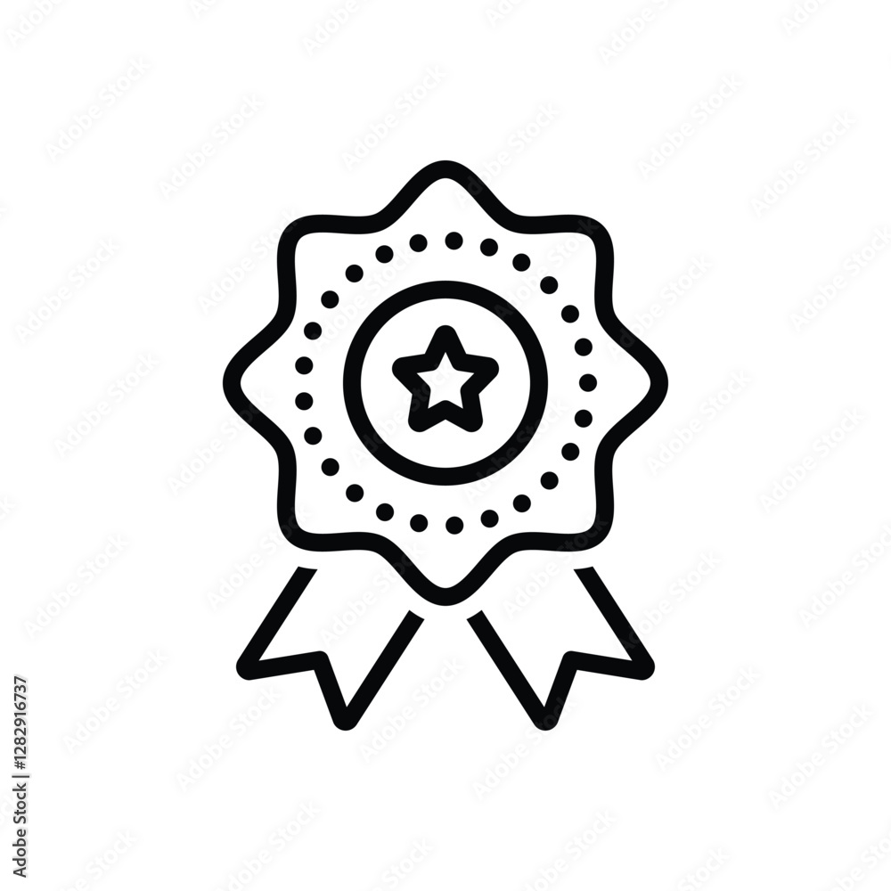Fototapeta premium Black line icon for badge