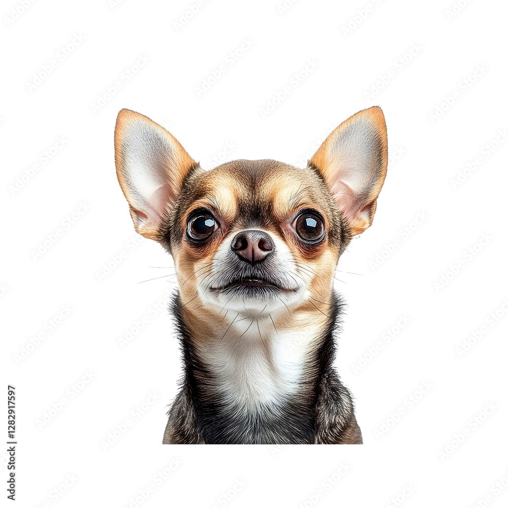 Obraz premium Adorable Chihuahua Puppy Portrait - Close-up of a Cute Small Dog