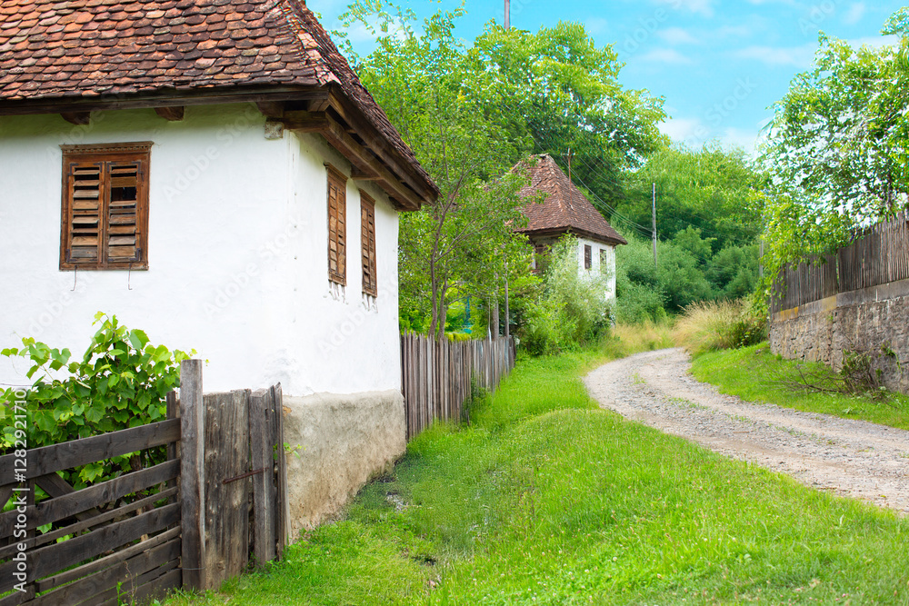 Rustic Rural Houses By Dirt Path Rustic Rural Houses By Dirt Path
