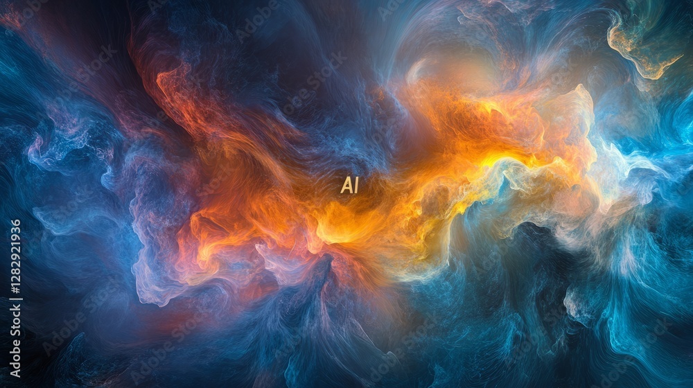 Abstract swirling colors with dynamic energy, Abstract swirling colors with dynamic energy,