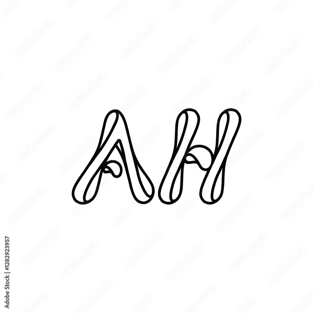 AH monogram logo design letter text name symbol monochrome logotype alphabet character simple logo AH monogram logo design letter text name symbol monochrome logotype alphabet character simple logo