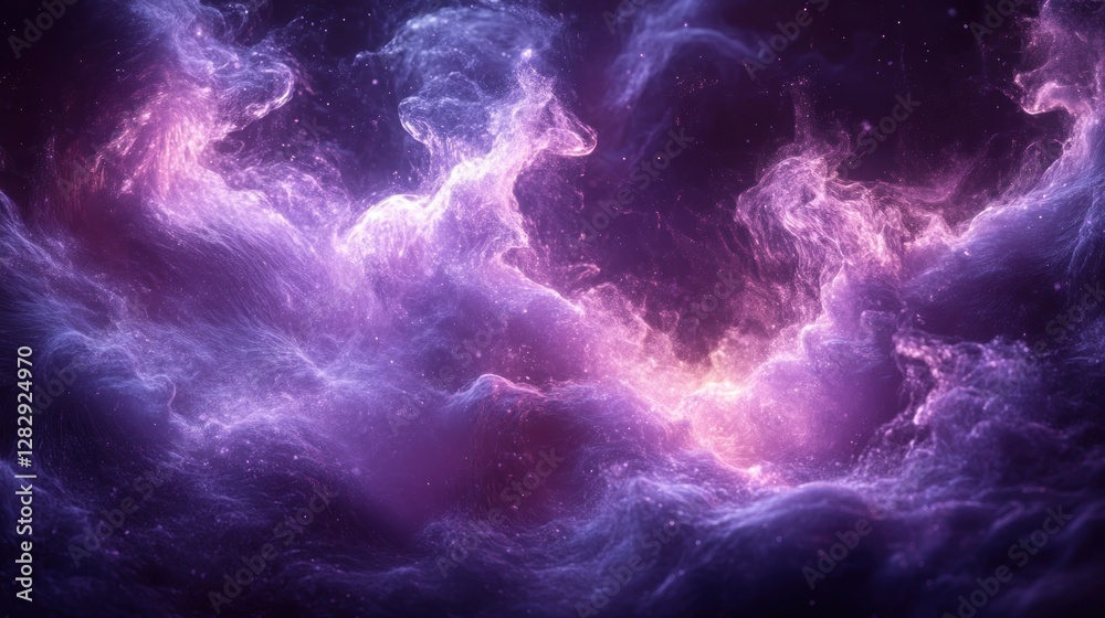 Fototapeta premium Purple nebula cosmic swirl, space background, design element