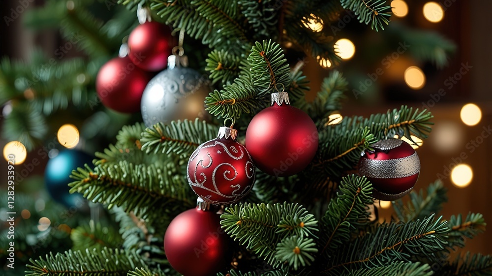 Fototapeta premium Christmas Tree with Decorations