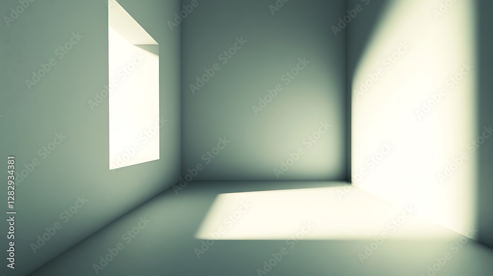A Minimalist Room Illuminated By Natural Light From a Window A Minimalist Room Illuminated By Natural Light From a Window