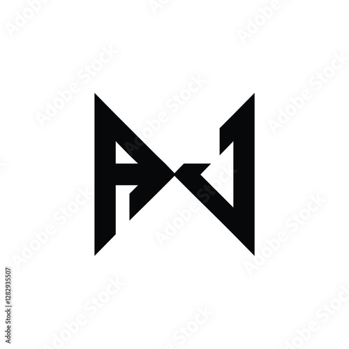 Free Download AJ monogram logo design letter text name symbol monochrome logotype alphabet character simple logo - GFXLoad