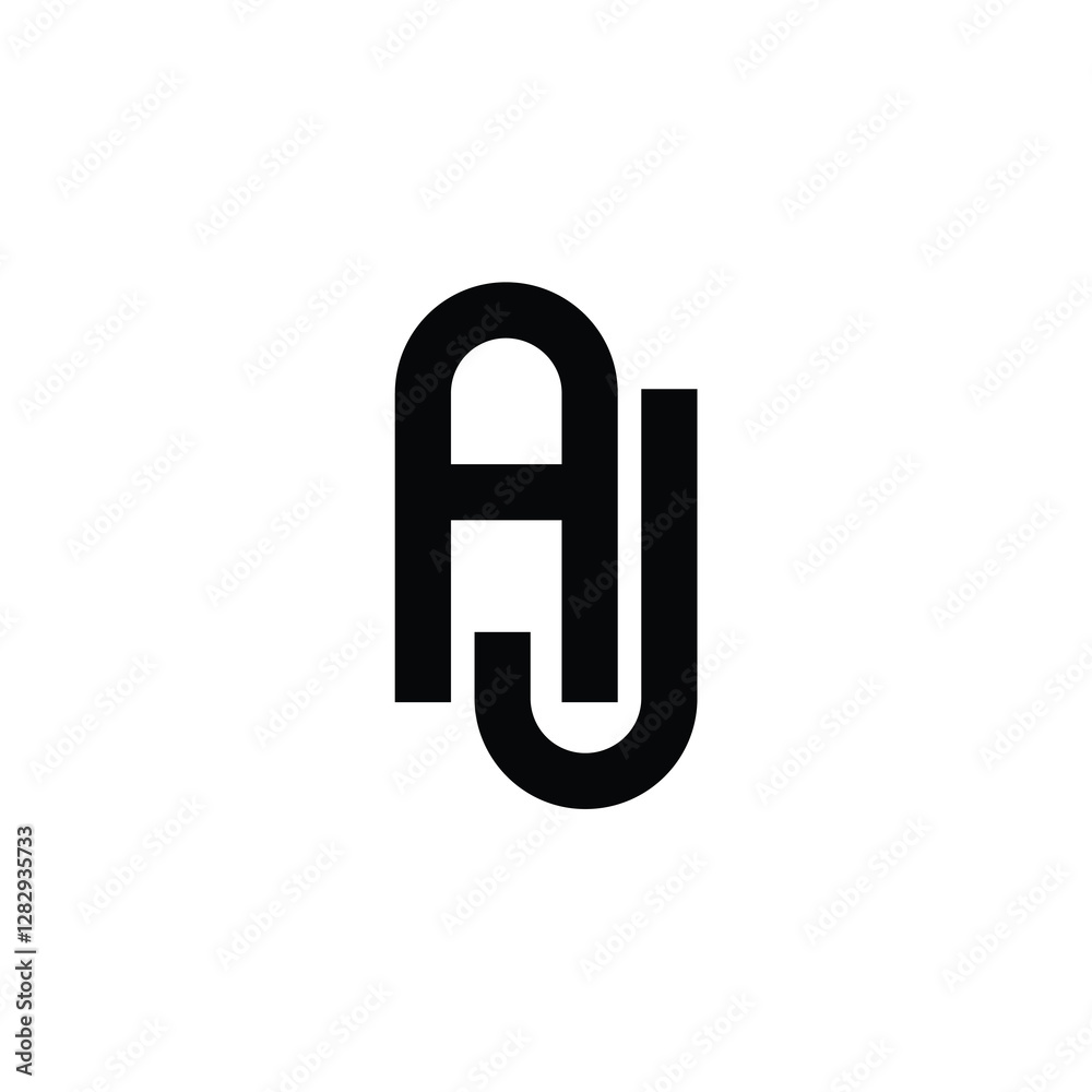 AJ monogram logo design letter text name symbol monochrome logotype alphabet character simple logo AJ monogram logo design letter text name symbol monochrome logotype alphabet character simple logo