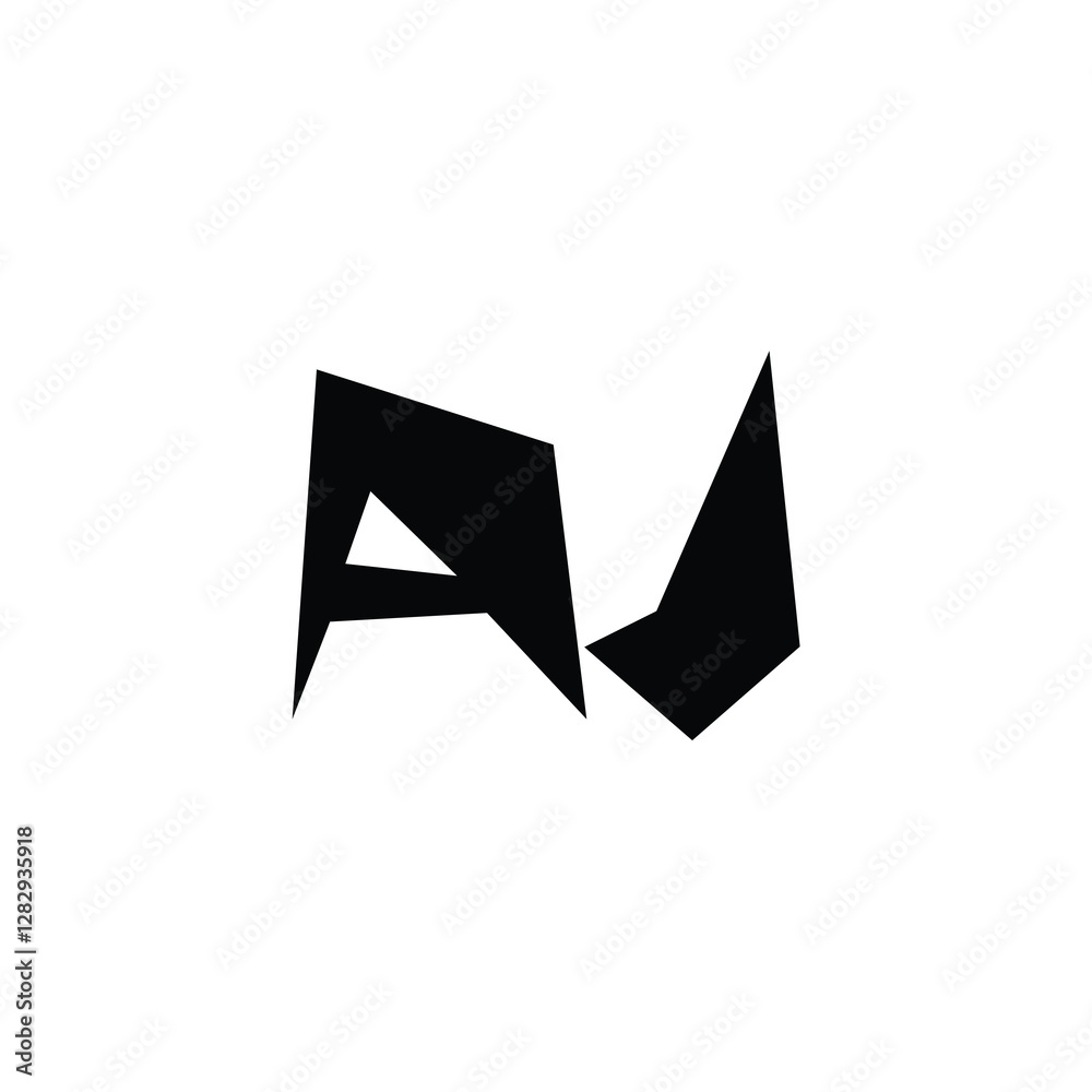 AJ monogram logo design letter text name symbol monochrome logotype alphabet character simple logo AJ monogram logo design letter text name symbol monochrome logotype alphabet character simple logo