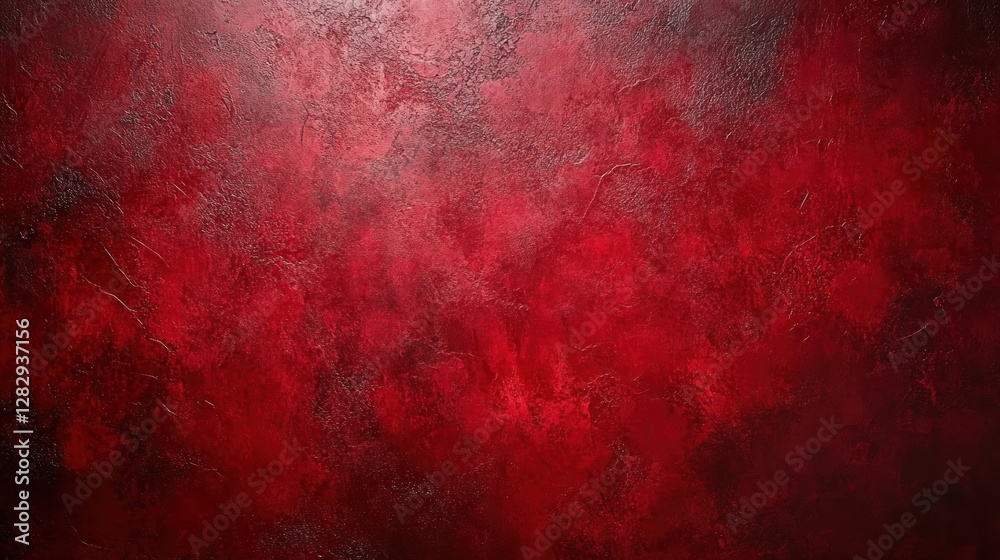 Fototapeta premium Red textured background, dark vignette, design element