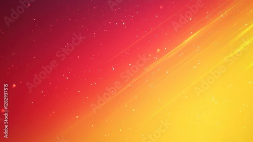 Red-yellow gradient background, glowing streaks, sparkles, digital, website