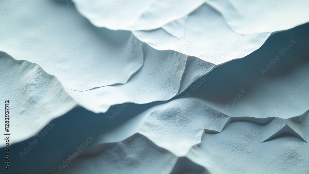 Obraz premium Torn paper soaked in water and then dried, creating a unique, warped, and organic texture.