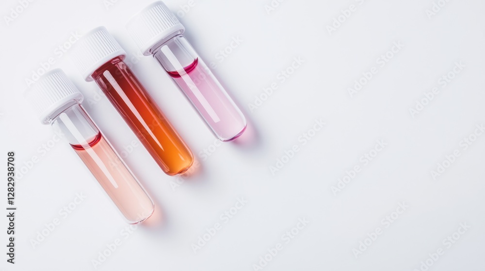Blood collection tubes and vials with color-coded caps, professional laboratory equipment, isolated in sharp focus Blood collection tubes and vials with color-coded caps, professional laboratory equipment, isolated in sharp focus
