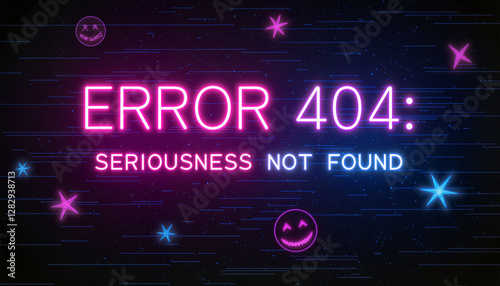 Futuristic April Fools' Day banner with digital hologram and glitch effects for modern pranks