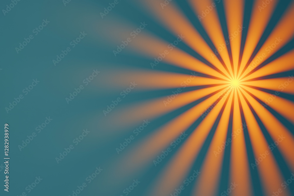 Fototapeta premium Light shines brightly through dust creating warm, inspiring glow