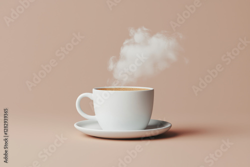 Fresh aroma swirling from coffee, soothing and inviting, ready to sip