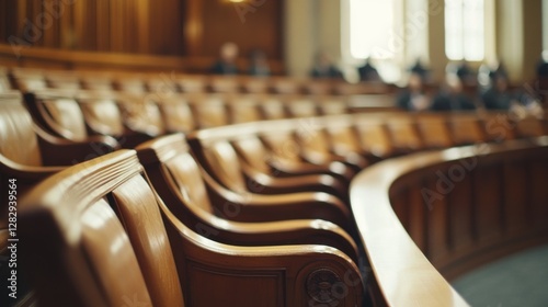 A legislative hall with lawmakers discussing social justice reform. Featuring justice and legislative action