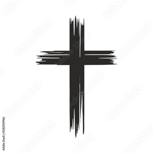 ash Wednesday cross minimalist vector