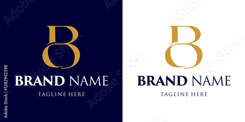 Creative BC Letter Logo Monogram, Illustration, Design Inspiration, Vector, Icon