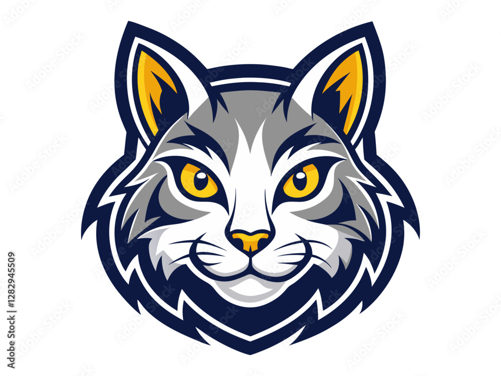 Obraz premium Abstract Colorful Cat Illustration – Unique Digital Art