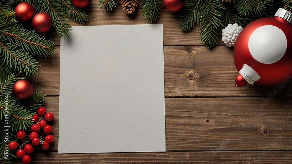 Obraz premium Christmas blank plain template mockup