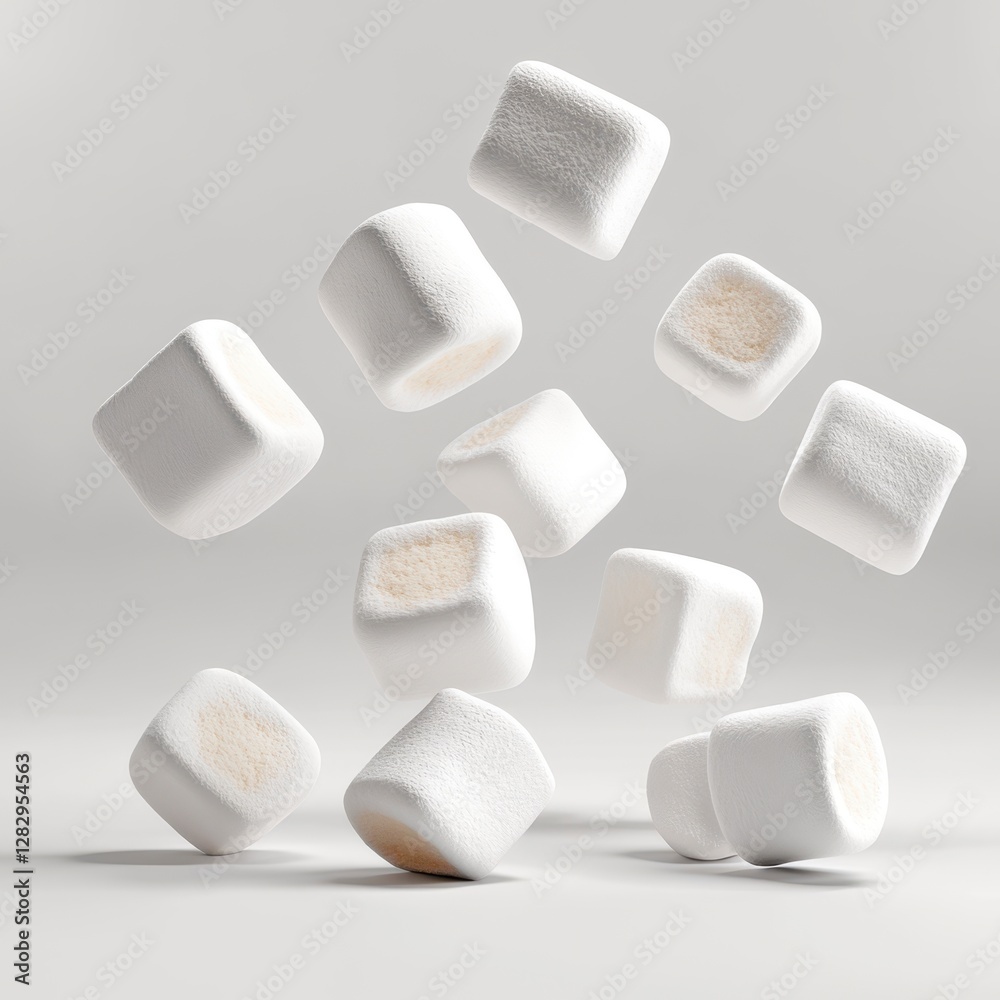 Delightful Heap of Marshmallows a Sweet Confection Arrangement a Culinary Food Item Still Life Delightful Heap of Marshmallows a Sweet Confection Arrangement a Culinary Food Item Still Life