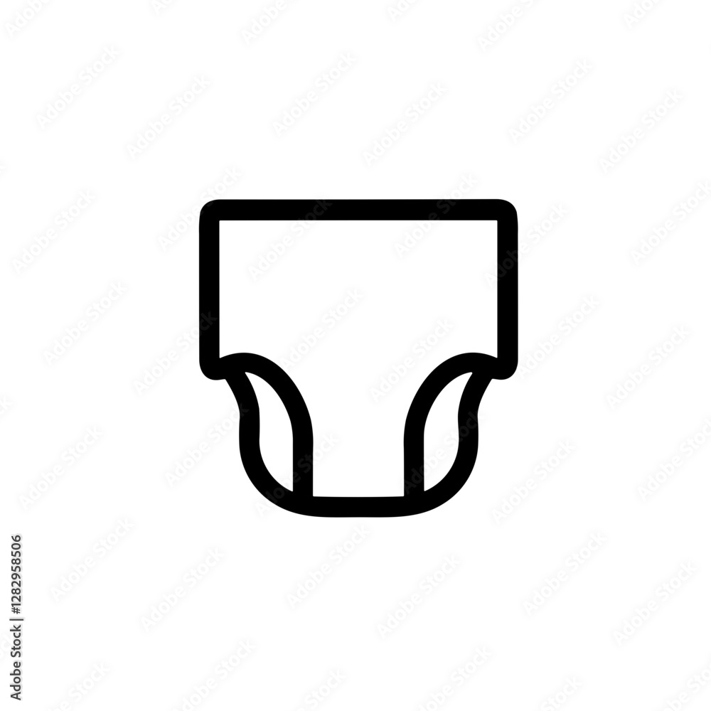 Minimalist Baby Diaper Icon Care Symbol Minimalist Baby Diaper Icon Care Symbol