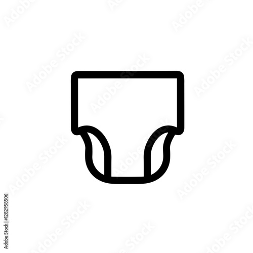 Minimalist Baby Diaper Icon Care Symbol