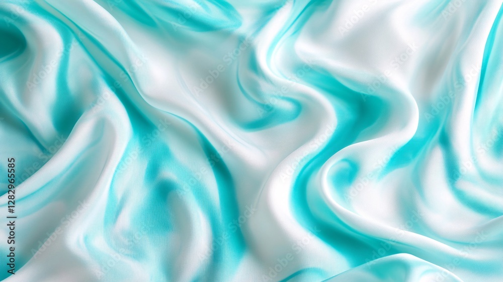 Blurred gradient swirls in aquamarine and icy white plain background Blurred gradient swirls in aquamarine and icy white plain background