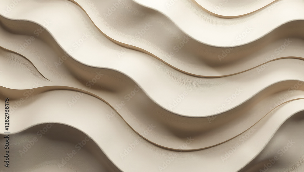 Obraz premium Canyon Carvings: Layered Sandstone with Sculptural Wave Motifs