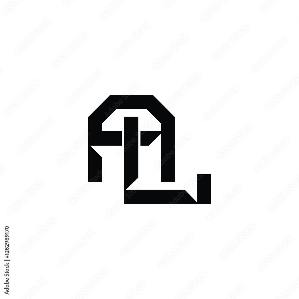 AL monogram logo design letter text name symbol monochrome logotype alphabet character simple logo
