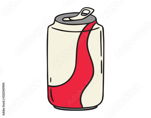 aluminium can icon. soda can doodle hand drawn icon. Outline drawing soda can line clipart symbol