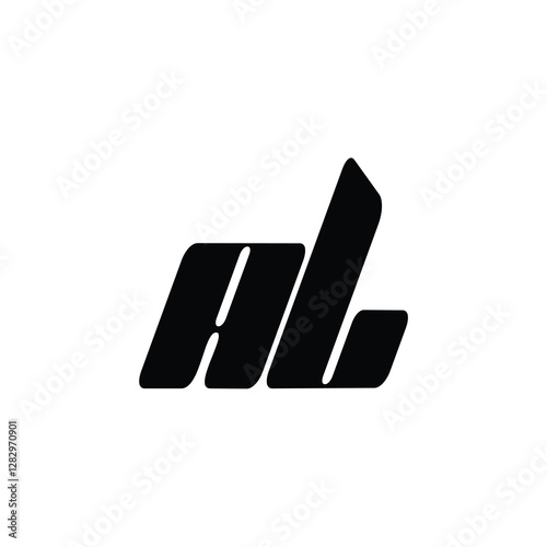 AL monogram logo design letter text name symbol monochrome logotype alphabet character simple logo