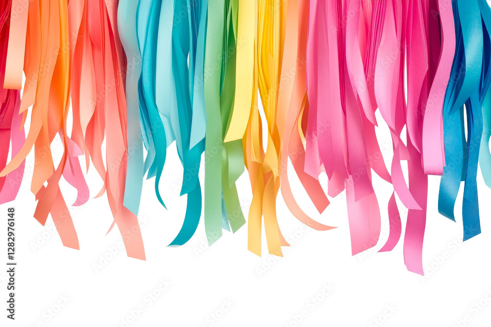 Colorful ribbons create a festive atmosphere Colorful ribbons create a festive atmosphere