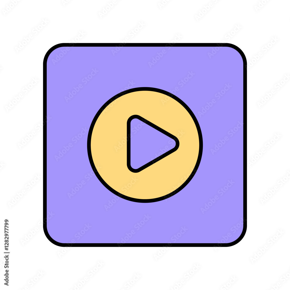 Icon a video, isolated against a clean background. Icon a video, isolated against a clean background.