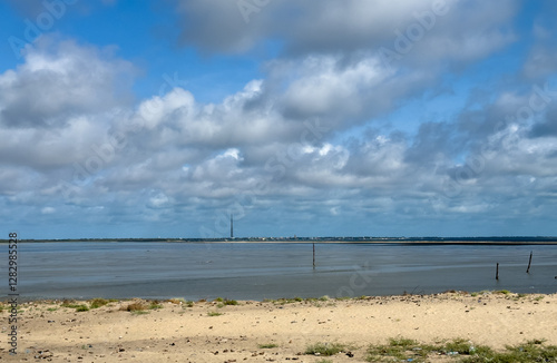 The beach along the Kothandaramaswamy Temple at Rameswaram, Tamil Nadu is a shrine dedicated to the Hindu deity Rama