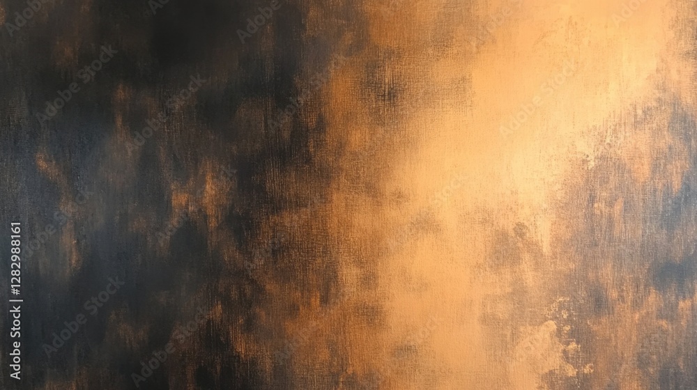Obraz premium A textured abstract background featuring rich, dark tones blended with warm, golden hues, creating a visually striking and modern appearance.