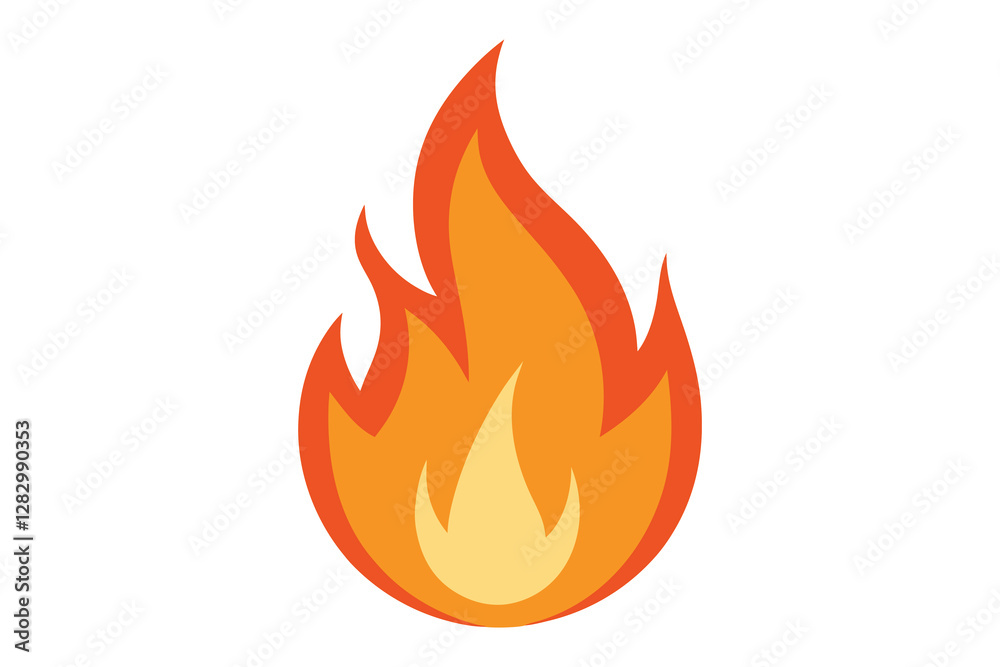 fire flames vector illustration on white background fire flames vector illustration on white background