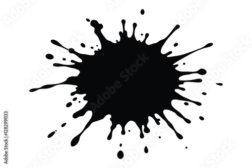 Paint splashes of silhouette vector illustration