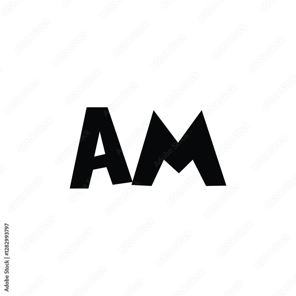 AM monogram logo design letter text name symbol monochrome logotype alphabet character simple logo AM monogram logo design letter text name symbol monochrome logotype alphabet character simple logo