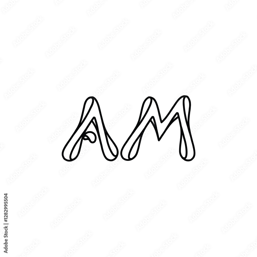 AM monogram logo design letter text name symbol monochrome logotype alphabet character simple logo AM monogram logo design letter text name symbol monochrome logotype alphabet character simple logo