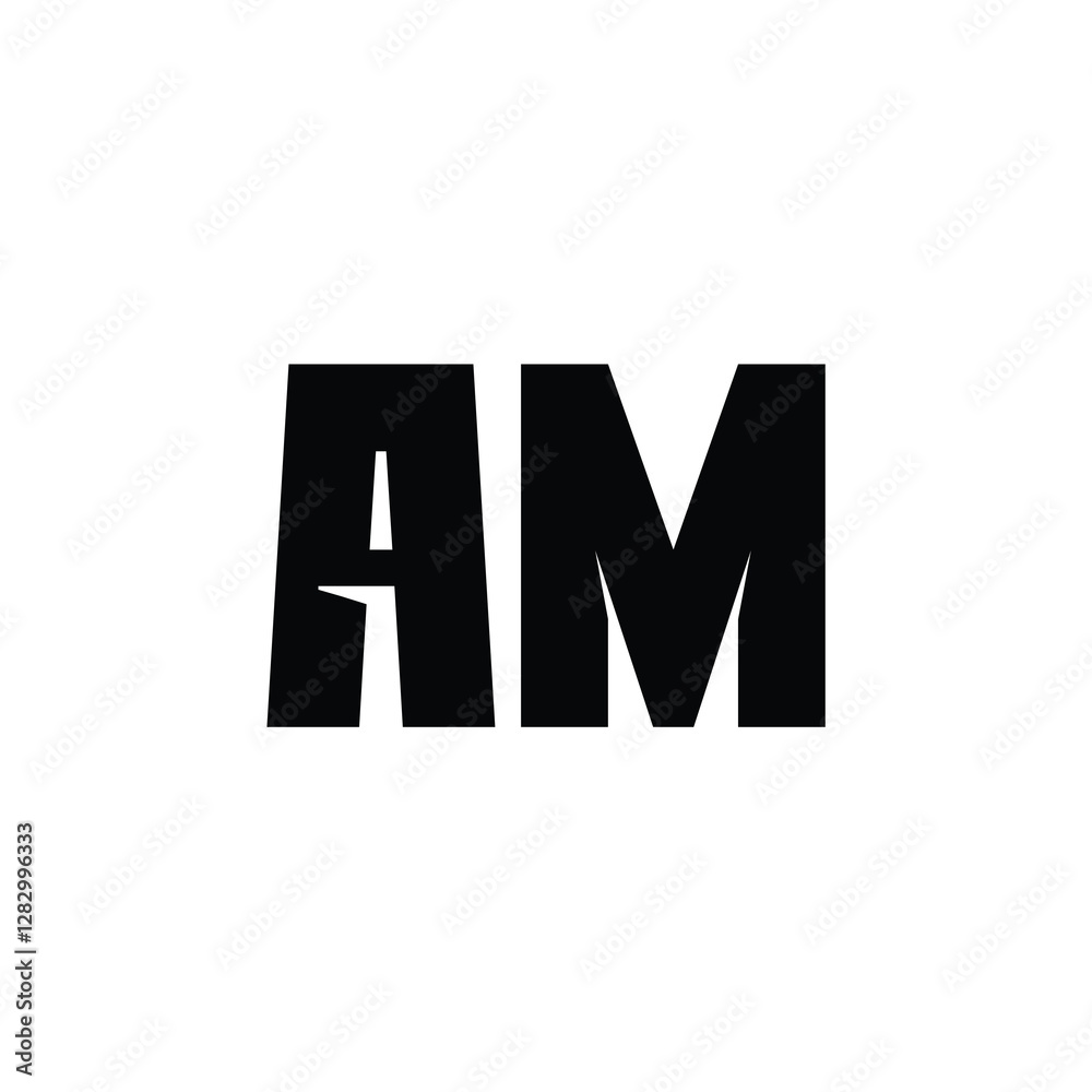 AM monogram logo design letter text name symbol monochrome logotype alphabet character simple logo AM monogram logo design letter text name symbol monochrome logotype alphabet character simple logo