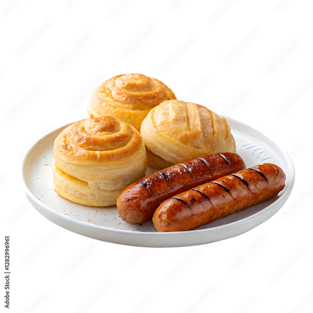 Buttery Biscuits & Sausage: Delicious Breakfast Buttery Biscuits & Sausage: Delicious Breakfast