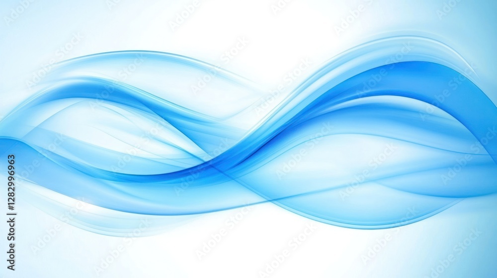 Abstract blue wave design, flowing smooth lines, light background. Abstract blue wave design, flowing smooth lines, light background.