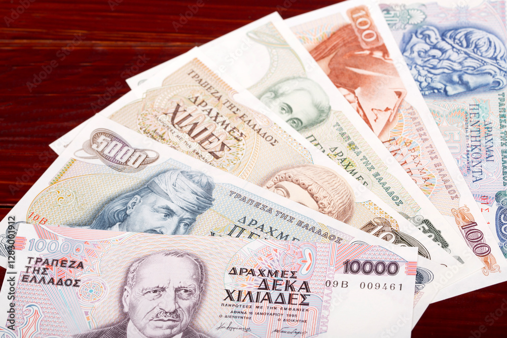 Fototapeta premium Greece money a business background