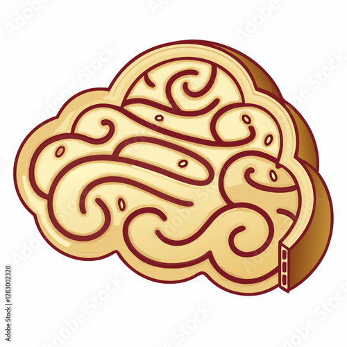Brain shape vector  illustration