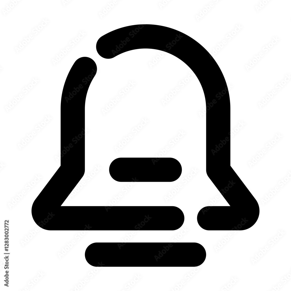 Bell Minus Broken Line Icon Vector