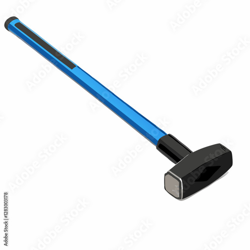 Metal sledgehammer in front of white background vector  illustration